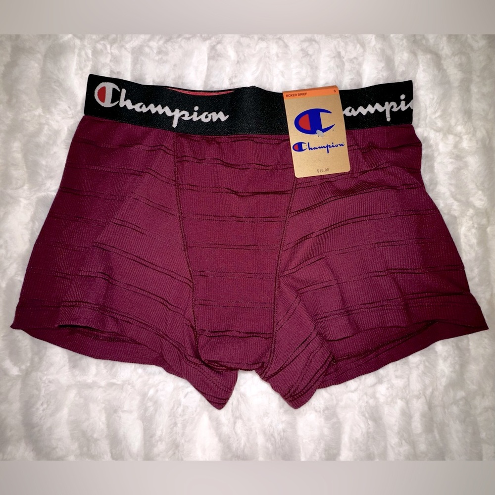 🌟BRAND NEW W/TAGS!!🌟 Champion Women’s Boxer brief underwear! Burgundy size: S